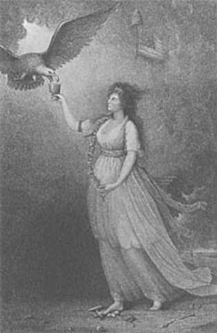 (148 KB) 1796 <i>Liberty in the Form of the Goddess of Youth: Giving Support to the Bald Eagle</i> (Click on Picture to View Full Size) picture
